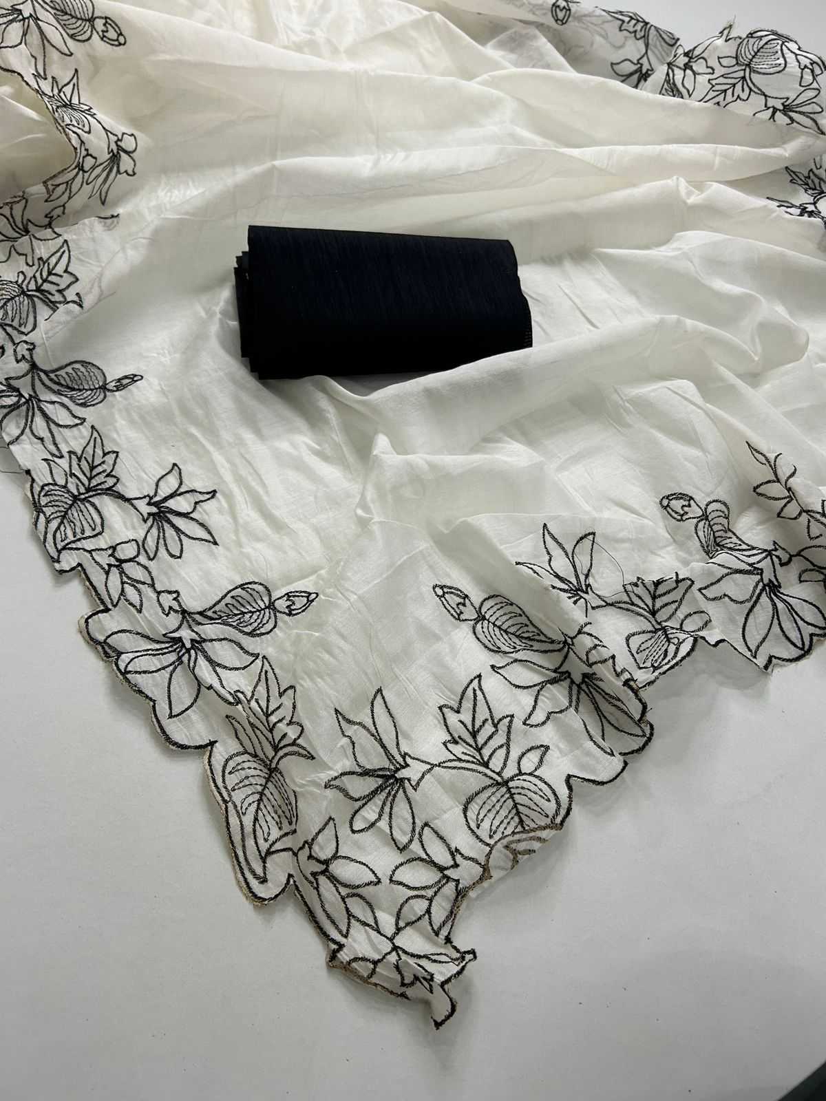 YNF Wholesale Chanderi Soft Embroidered Sarees KESH690 Janaki | Surat Manufacturer