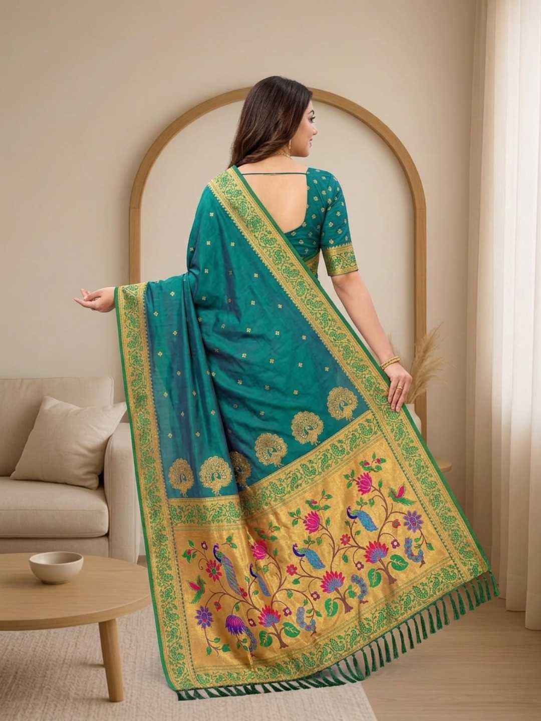 YNF Wholesale Soft Silk Paithani Sarees KESH692 MORNI | Surat Manufacturer