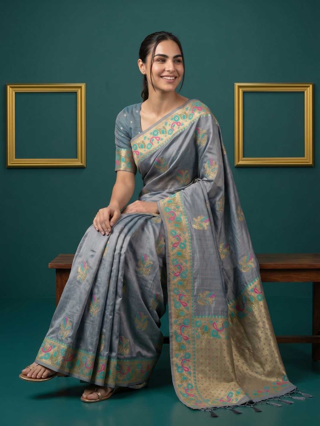 YNF Wholesale Zari Silk Traditional Silk Sarees KESH692 PALAK | Surat Manufacturer