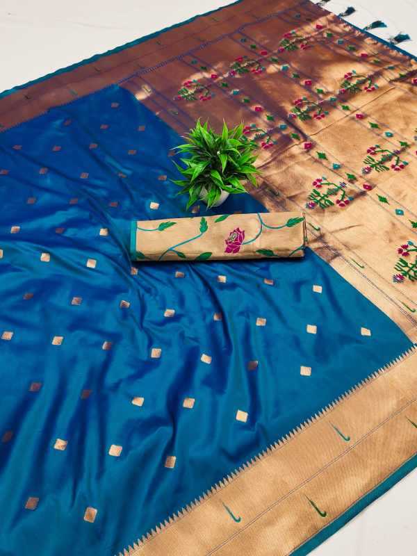 YNF Wholesale Paithani Silk Designer Sarees KESH700 Munia | Surat Manufacturer
