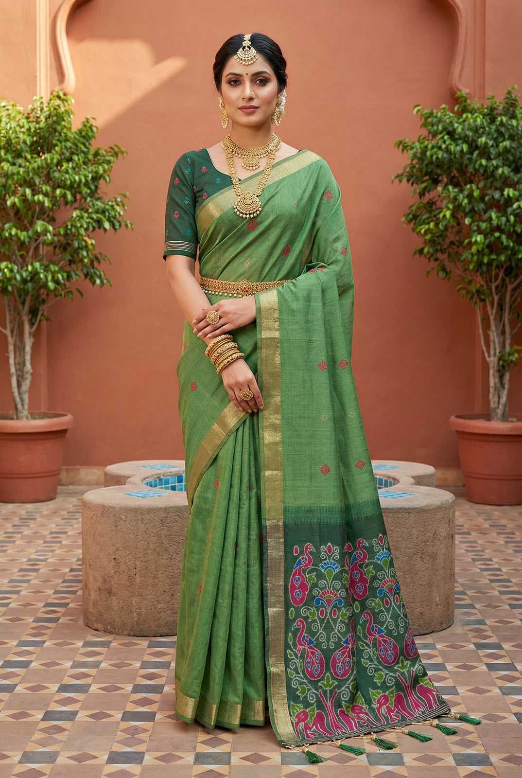 YNF Wholesale Pure Cotton Traditional Sarees KESH700 Patola | Surat Manufacturer