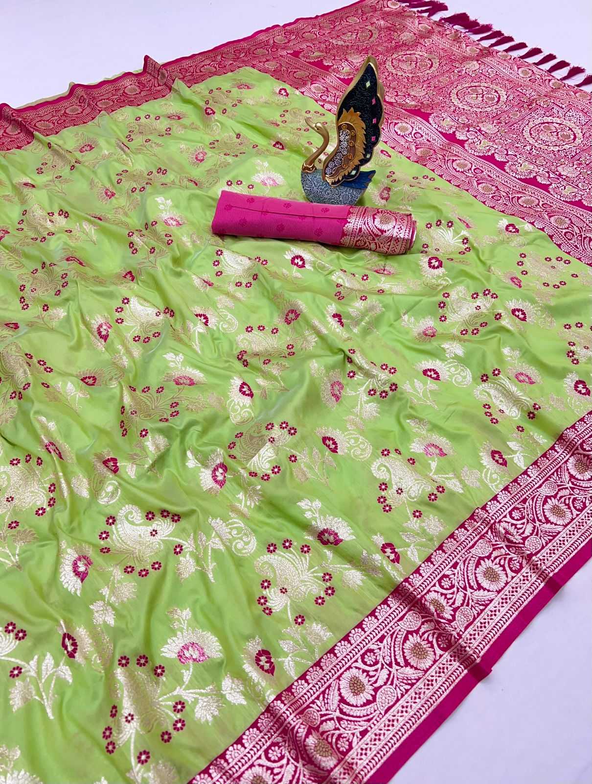 YNF Wholesale Banarasi Soft Silk Zari Border Sarees KESH700 Radhika | Surat Manufacturer