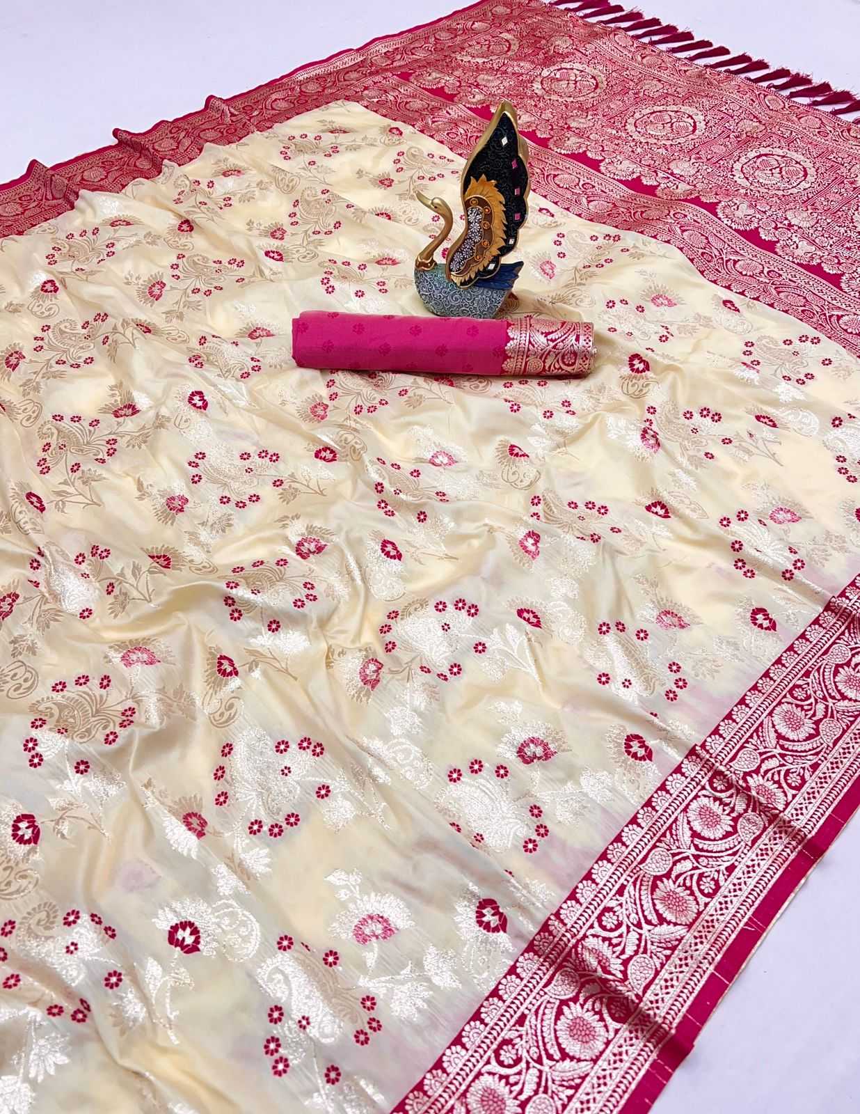 YNF Wholesale Banarasi Soft Silk Zari Border Sarees KESH700 Radhika | Surat Manufacturer