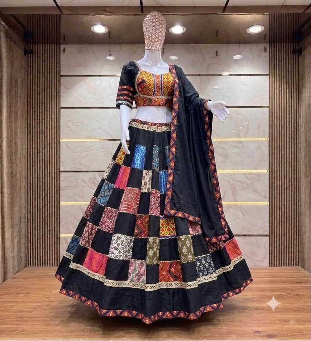 YNF Wholesale Cotton Designer Lehenga KESH711 Box Patch Gamthi | Surat Manufacturer