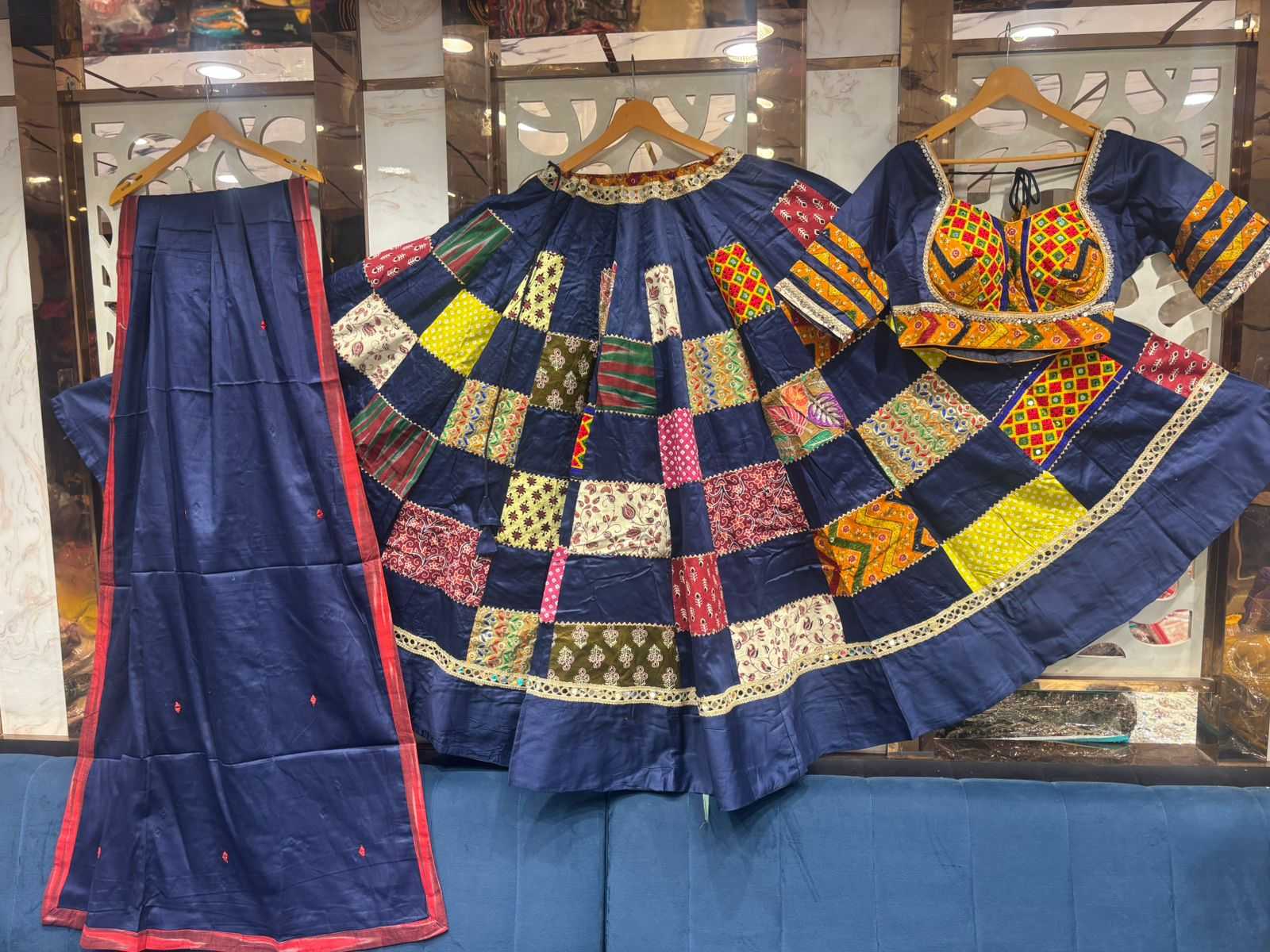 YNF Wholesale Cotton Designer Lehenga KESH711 Box Patch Gamthi | Surat Manufacturer