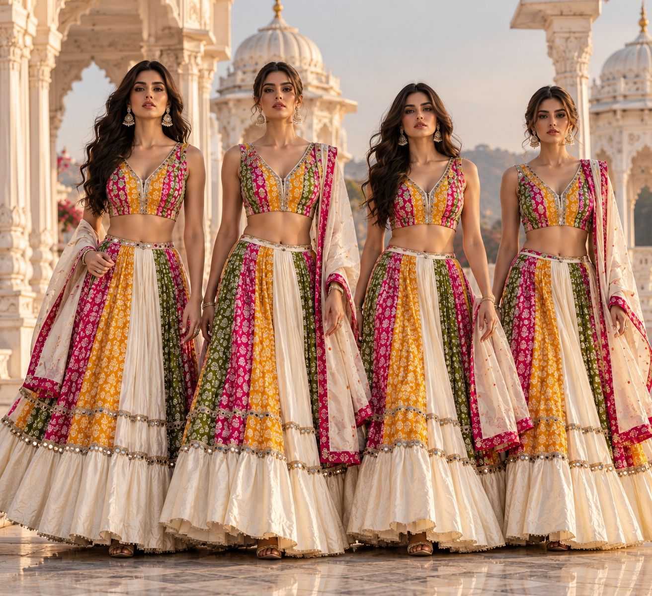 YNF Wholesale Cotton Cambric Fancy Lehenga KESH711 Bubbles Heavy | Surat Manufacturer