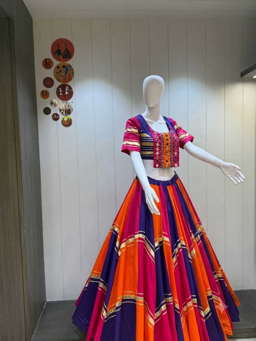 YNF Wholesale Heavy Roman Silk Silk Lehenga KESH711 Rainbow | Surat Manufacturer