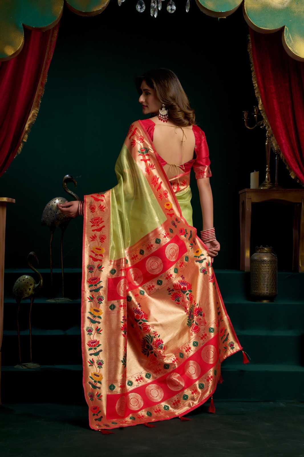 YNF Wholesale Tissue Designer Sarees KESH744 GOBUNI SEERAT | Surat Manufacturer