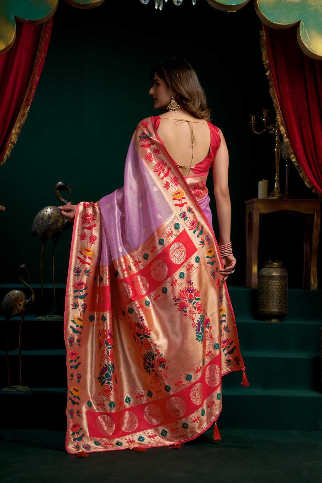YNF Wholesale Tissue Designer Sarees KESH744 GOBUNI SEERAT | Surat Manufacturer