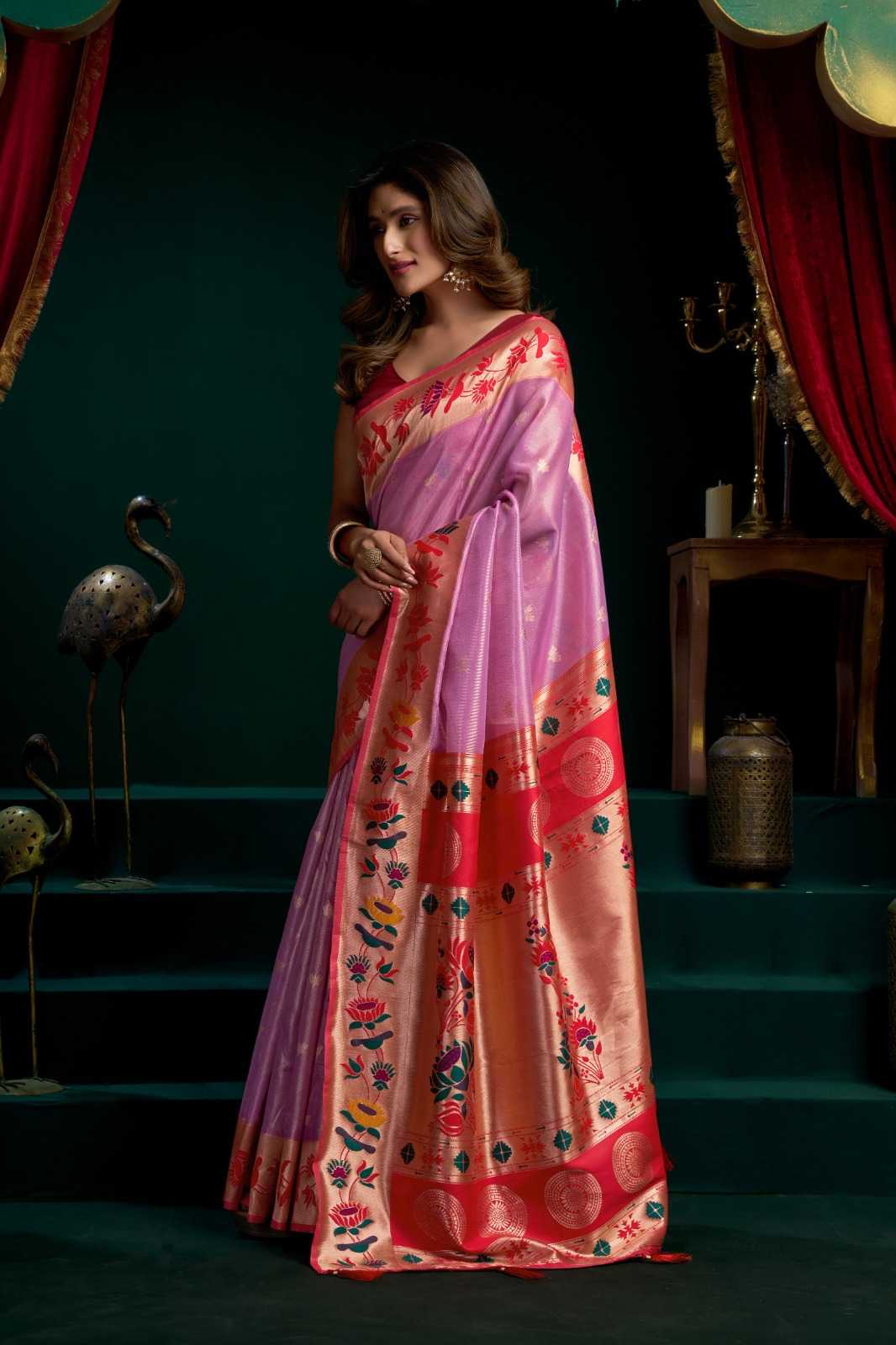 YNF Wholesale Tissue Designer Sarees KESH744 GOBUNI SEERAT | Surat Manufacturer