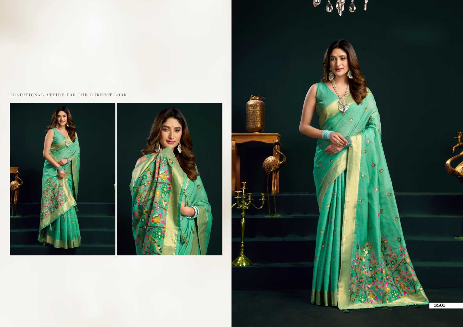 YNF Wholesale Cotton Fancy Sarees KESH744 GOBUNI SIYA | Surat Manufacturer