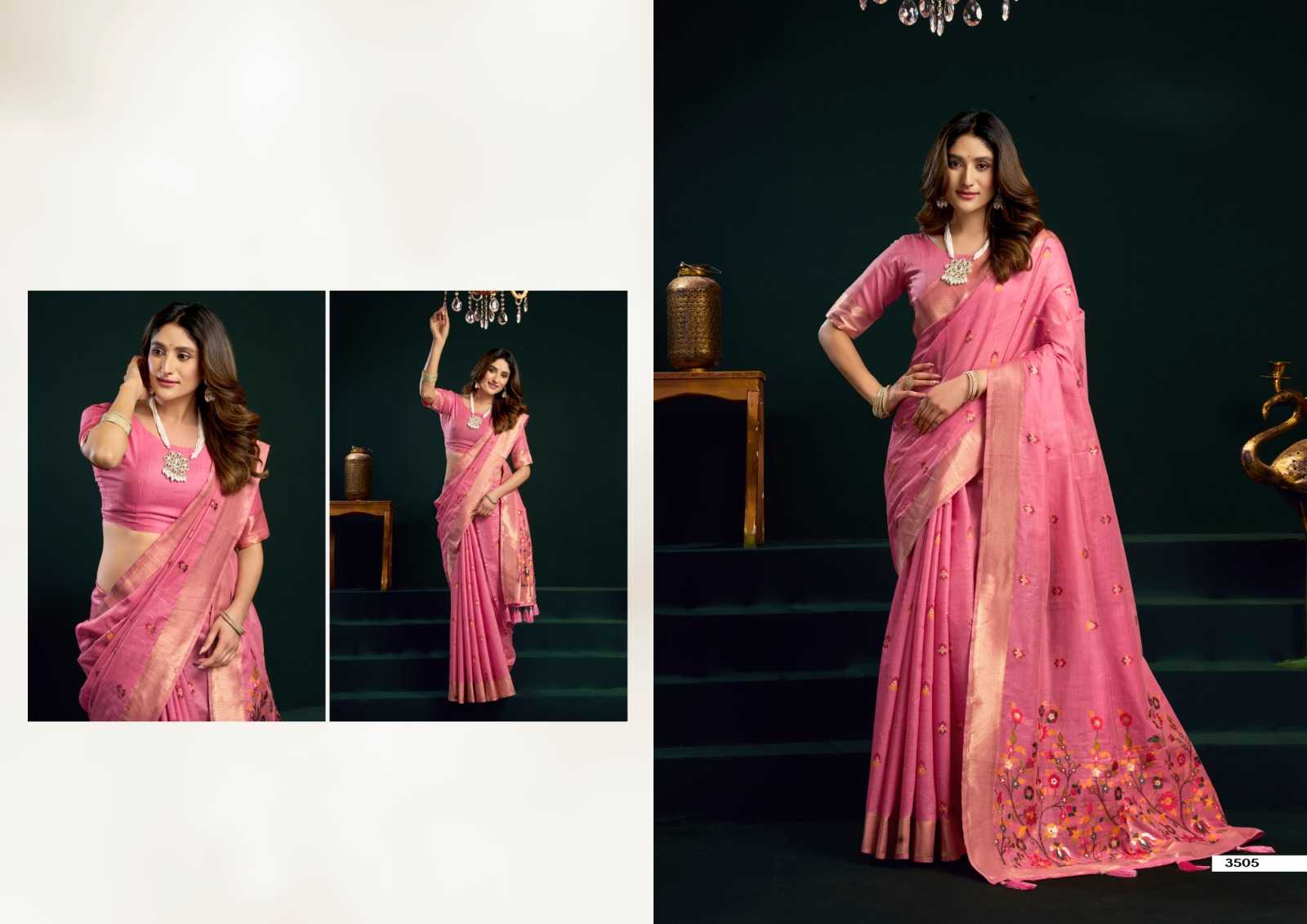 YNF Wholesale Cotton Fancy Sarees KESH744 GOBUNI SIYA | Surat Manufacturer