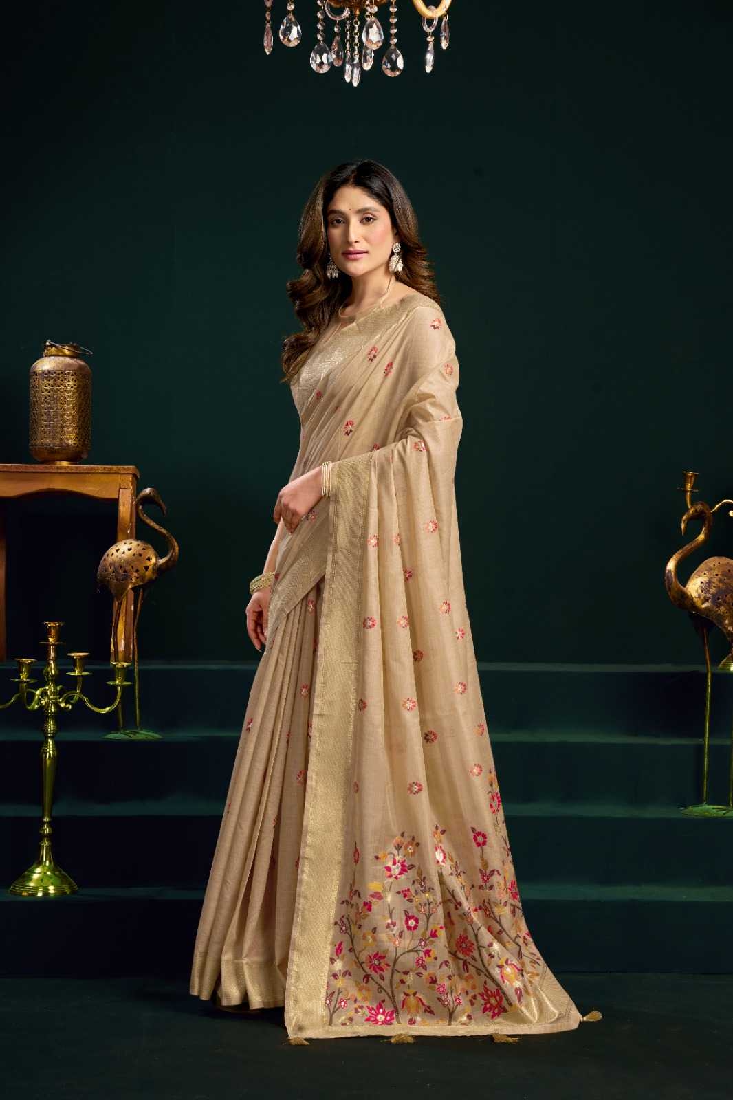 YNF Wholesale Cotton Fancy Sarees KESH744 GOBUNI SIYA | Surat Manufacturer