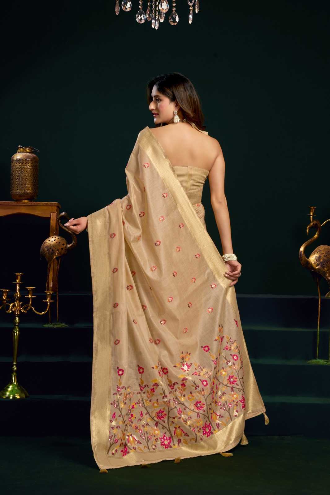 YNF Wholesale Cotton Fancy Sarees KESH744 GOBUNI SIYA | Surat Manufacturer
