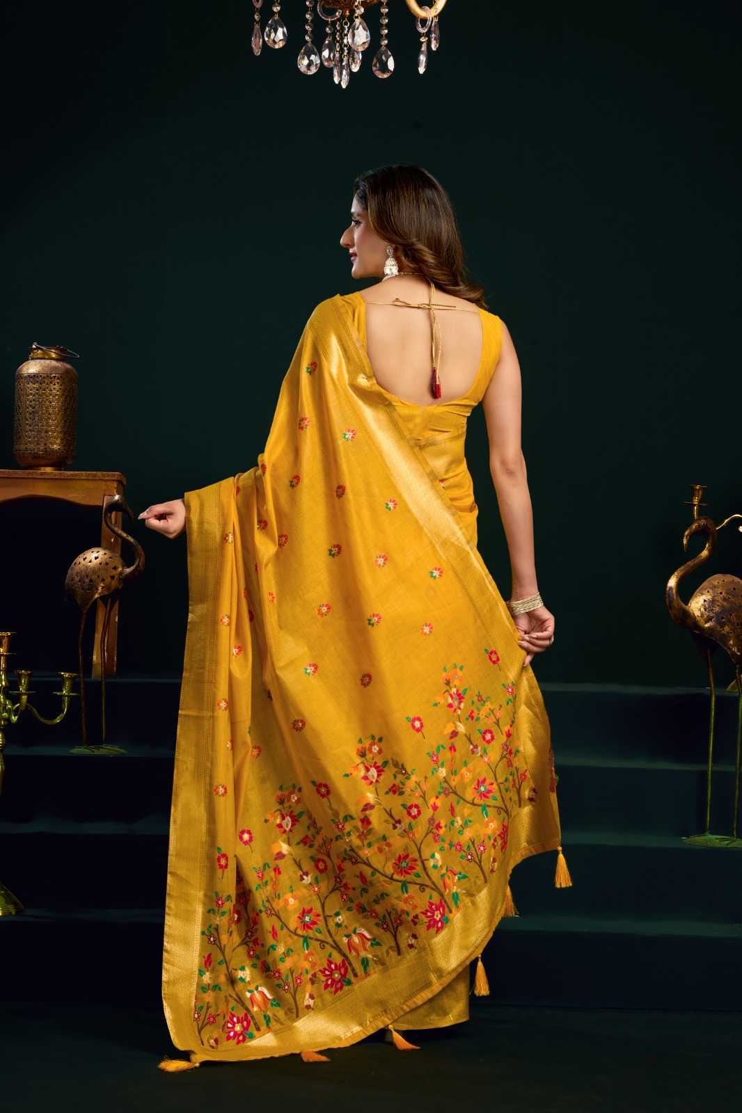 YNF Wholesale Cotton Fancy Sarees KESH744 GOBUNI SIYA | Surat Manufacturer