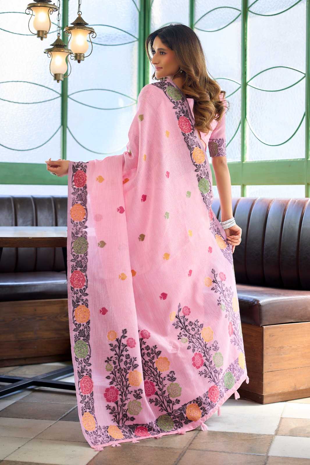YNF Wholesale Linen Designer Sarees KESH744 GOBUNI SUMAN | Surat Manufacturer