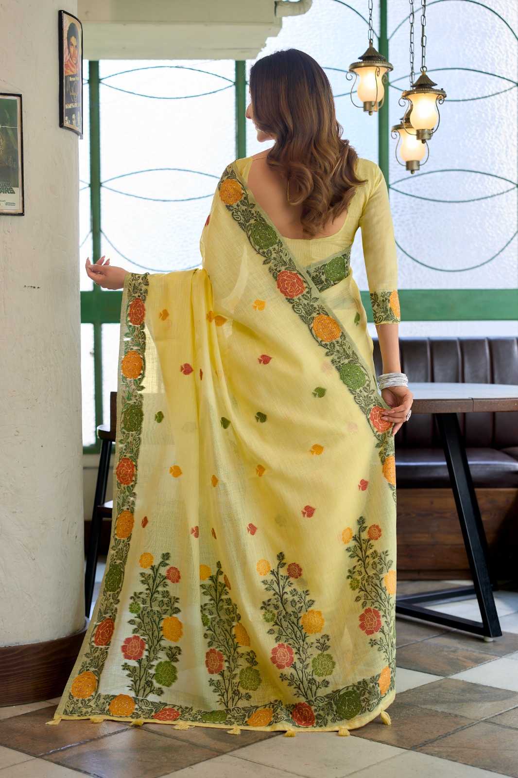 YNF Wholesale Linen Designer Sarees KESH744 GOBUNI SUMAN | Surat Manufacturer