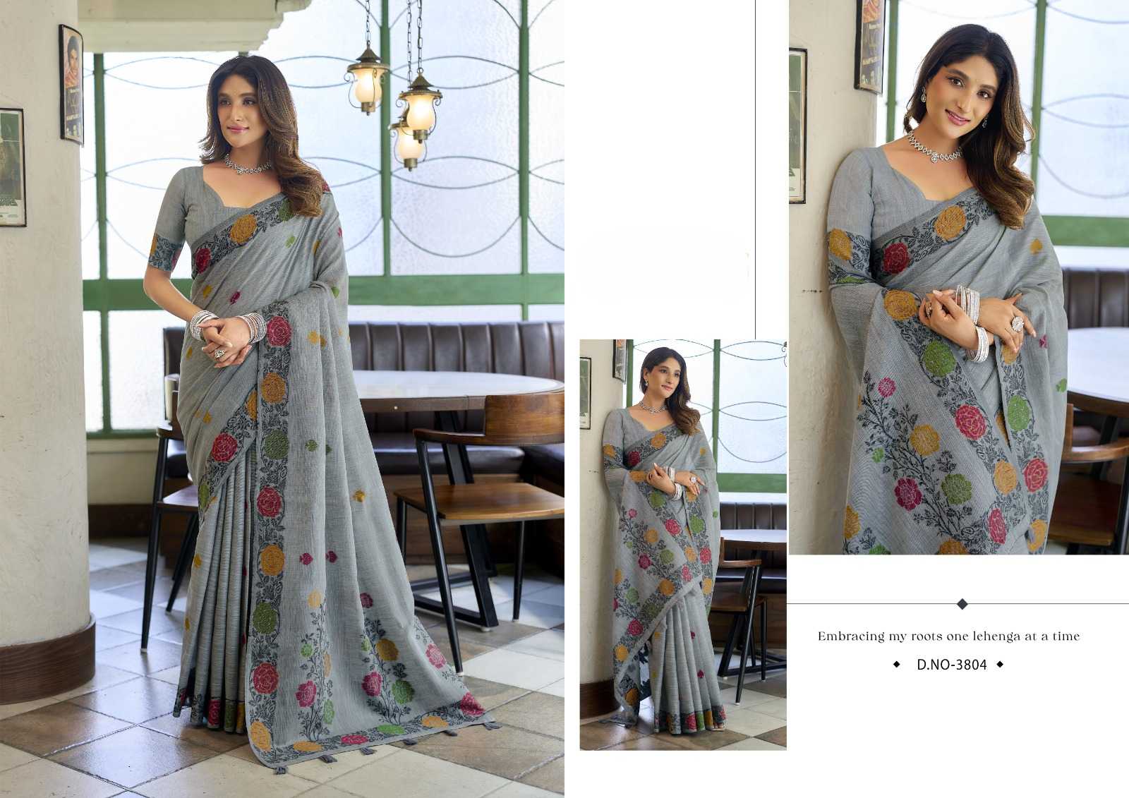 YNF Wholesale Linen Designer Sarees KESH744 GOBUNI SUMAN | Surat Manufacturer