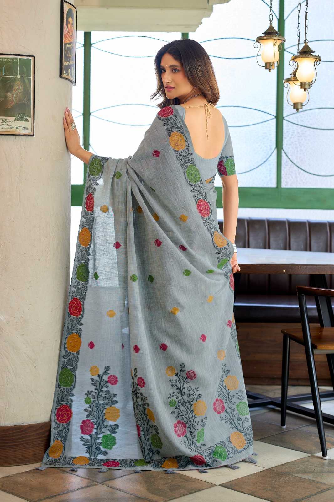 YNF Wholesale Linen Designer Sarees KESH744 GOBUNI SUMAN | Surat Manufacturer