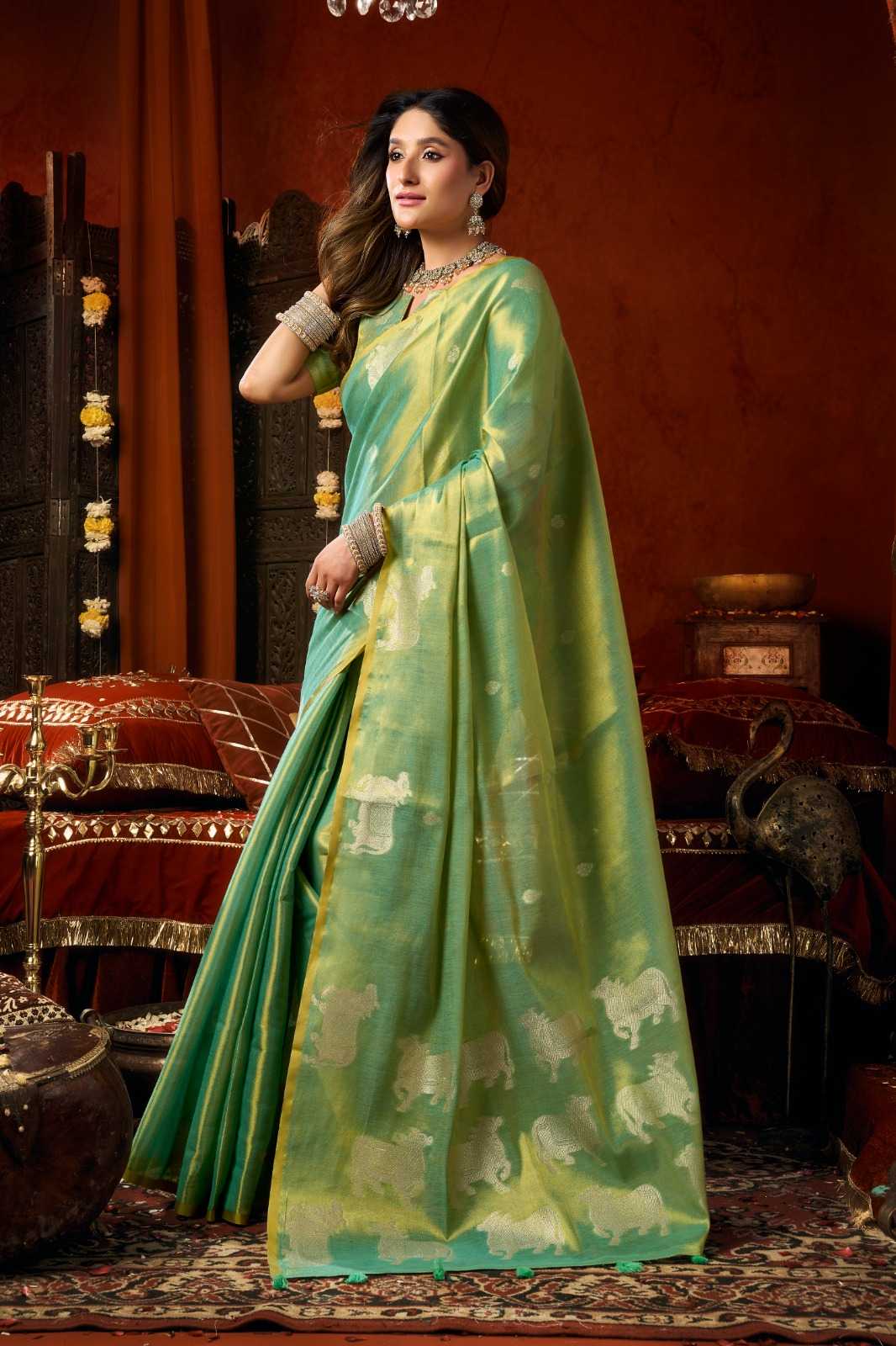 YNF Wholesale Tissue Designer Sarees KESH744 GOBUNI SUPRIYA | Surat Manufacturer