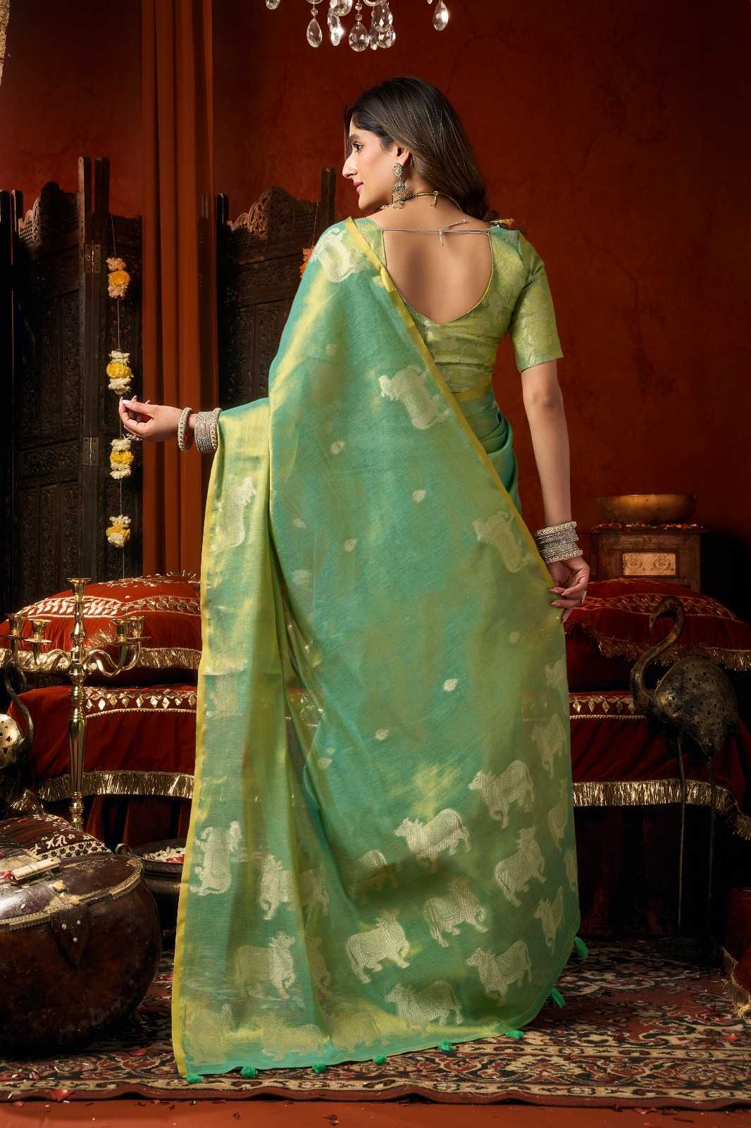 YNF Wholesale Tissue Designer Sarees KESH744 GOBUNI SUPRIYA | Surat Manufacturer