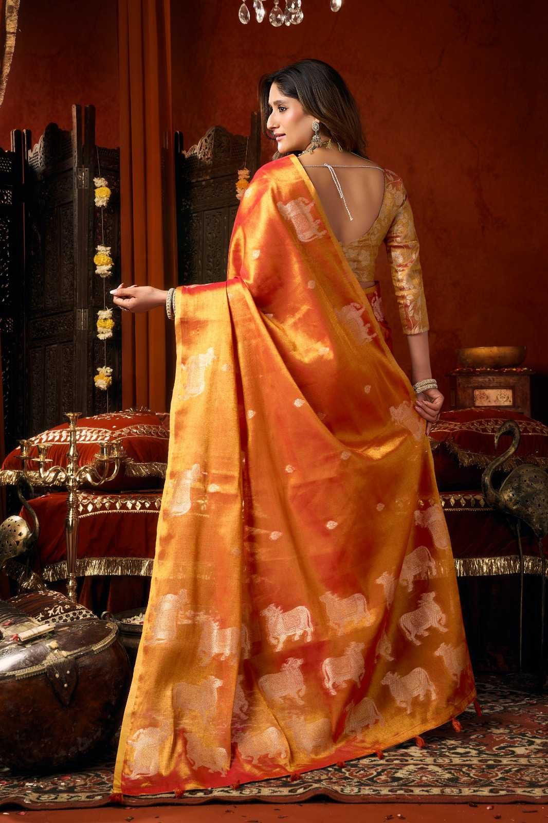 YNF Wholesale Tissue Designer Sarees KESH744 GOBUNI SUPRIYA | Surat Manufacturer