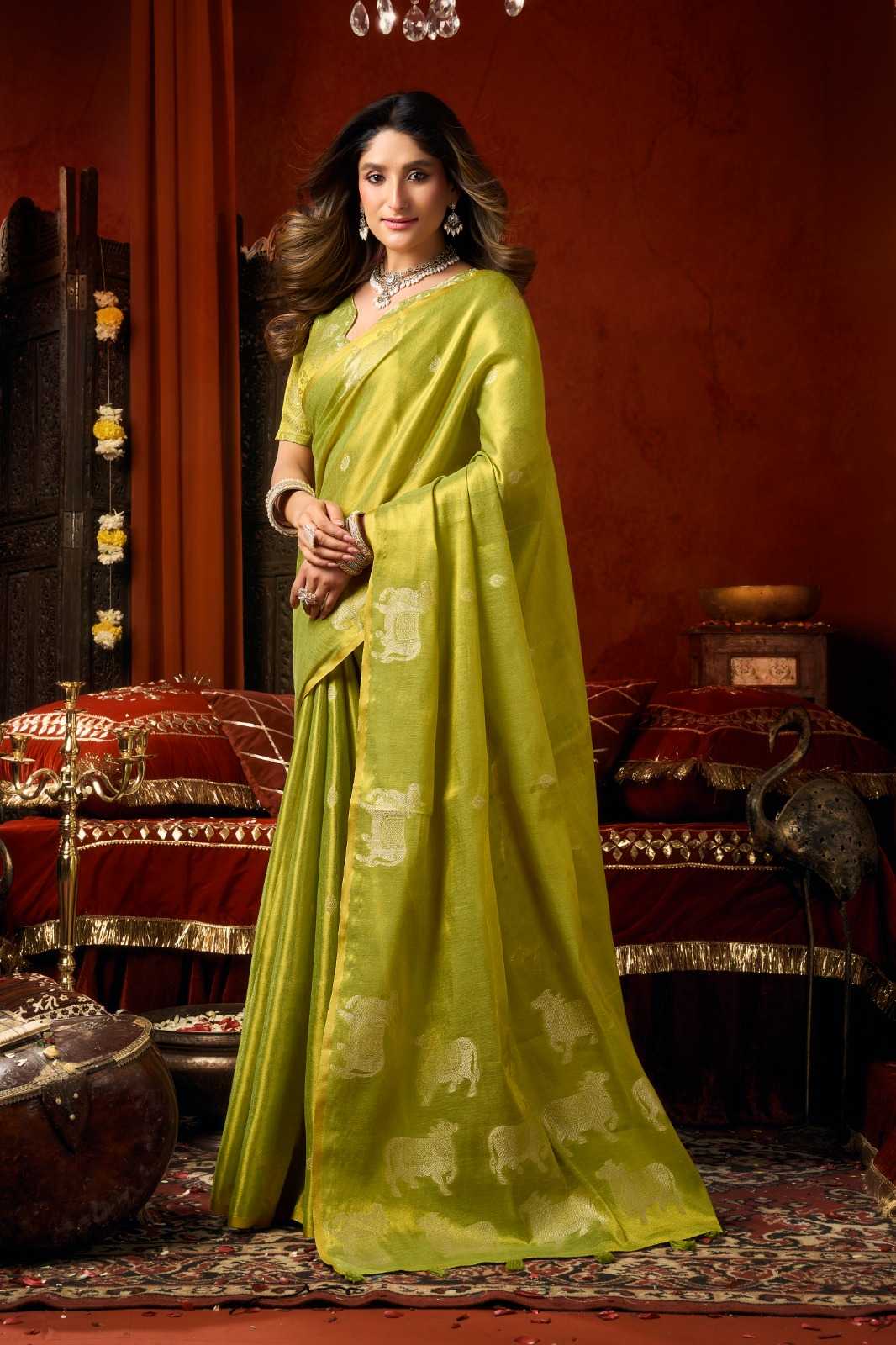 YNF Wholesale Tissue Designer Sarees KESH744 GOBUNI SUPRIYA | Surat Manufacturer