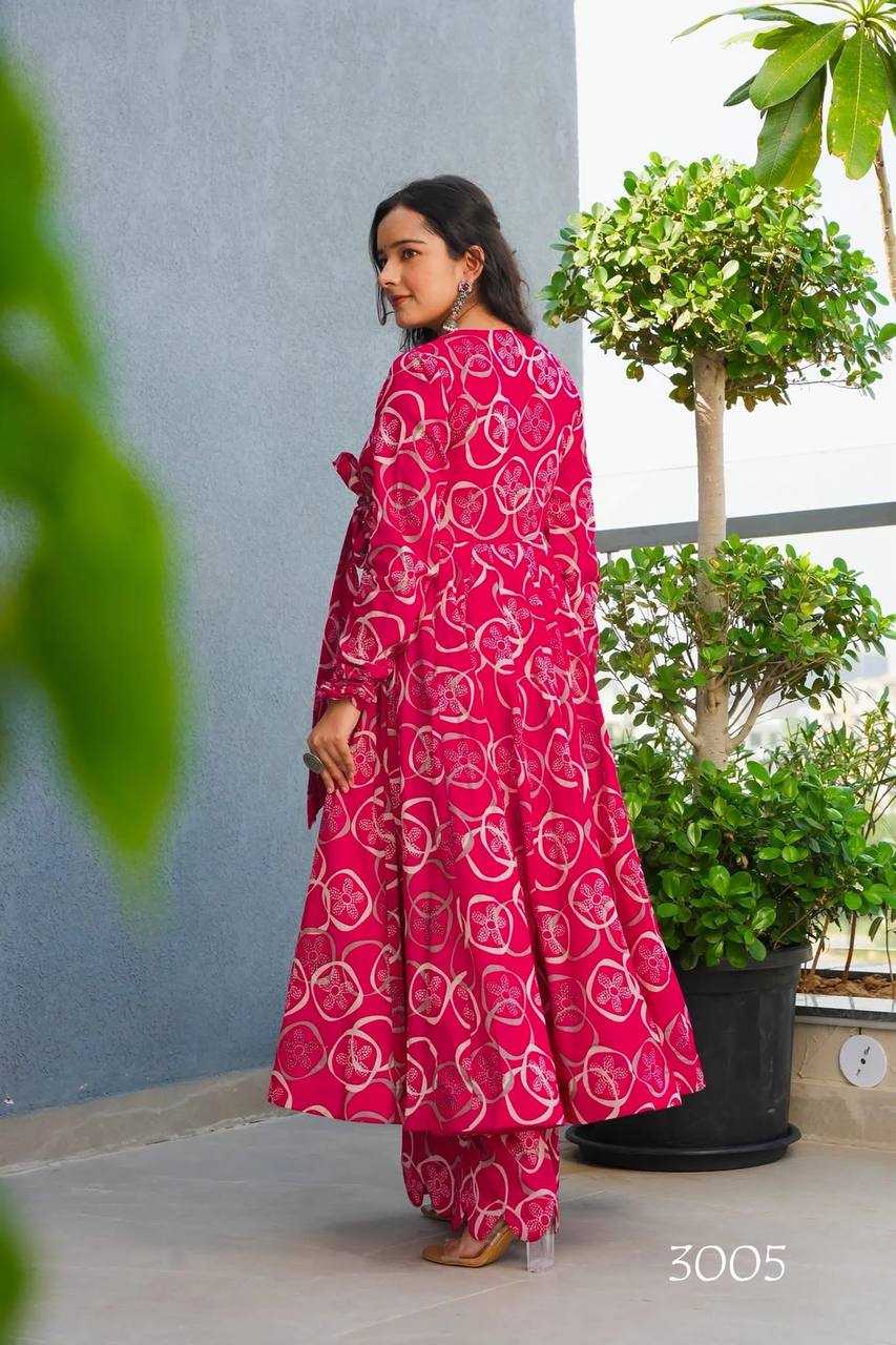 YNF Wholesale Heavy Rayon Printed Gowns KESH744 VYOMA V-3 | Surat Manufacturer