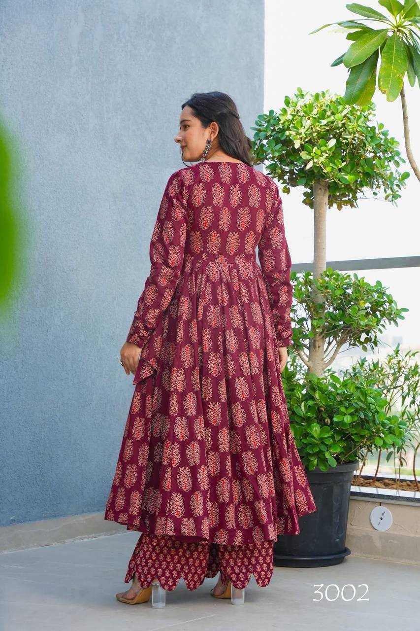 YNF Wholesale Heavy Rayon Printed Gowns KESH744 VYOMA V-3 | Surat Manufacturer