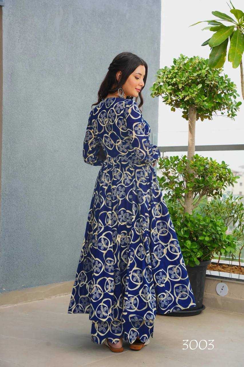 YNF Wholesale Heavy Rayon Printed Gowns KESH744 VYOMA V-3 | Surat Manufacturer