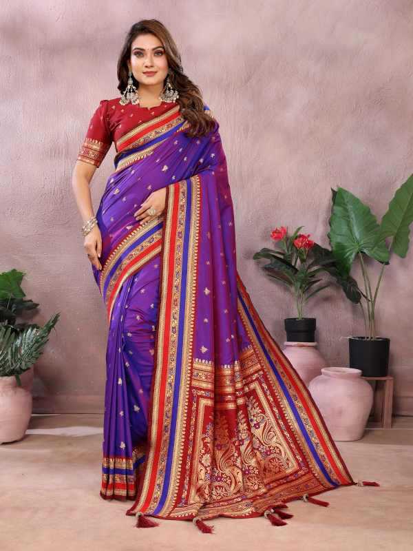 YNF Wholesale Handloom Silk Designer Sarees KESH753 Sindur | Surat Manufacturer