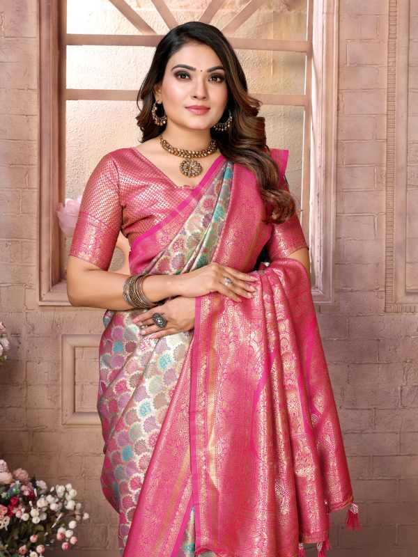 YNF Wholesale Banarasi Soft Silk Party Wear Sarees KESH753 Somya | Surat Manufacturer