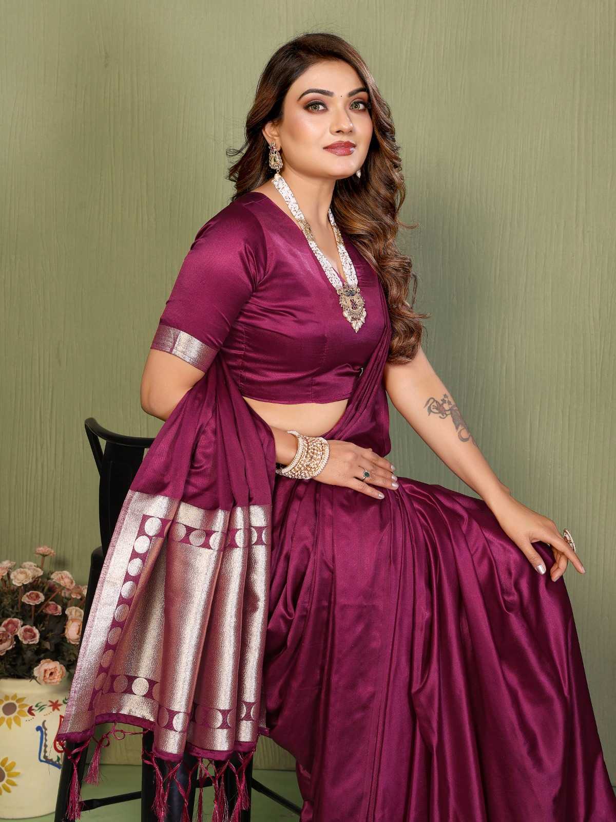 YNF Wholesale Satin Silk Zari Border Sarees KESH753 SWARGINI | Surat Manufacturer