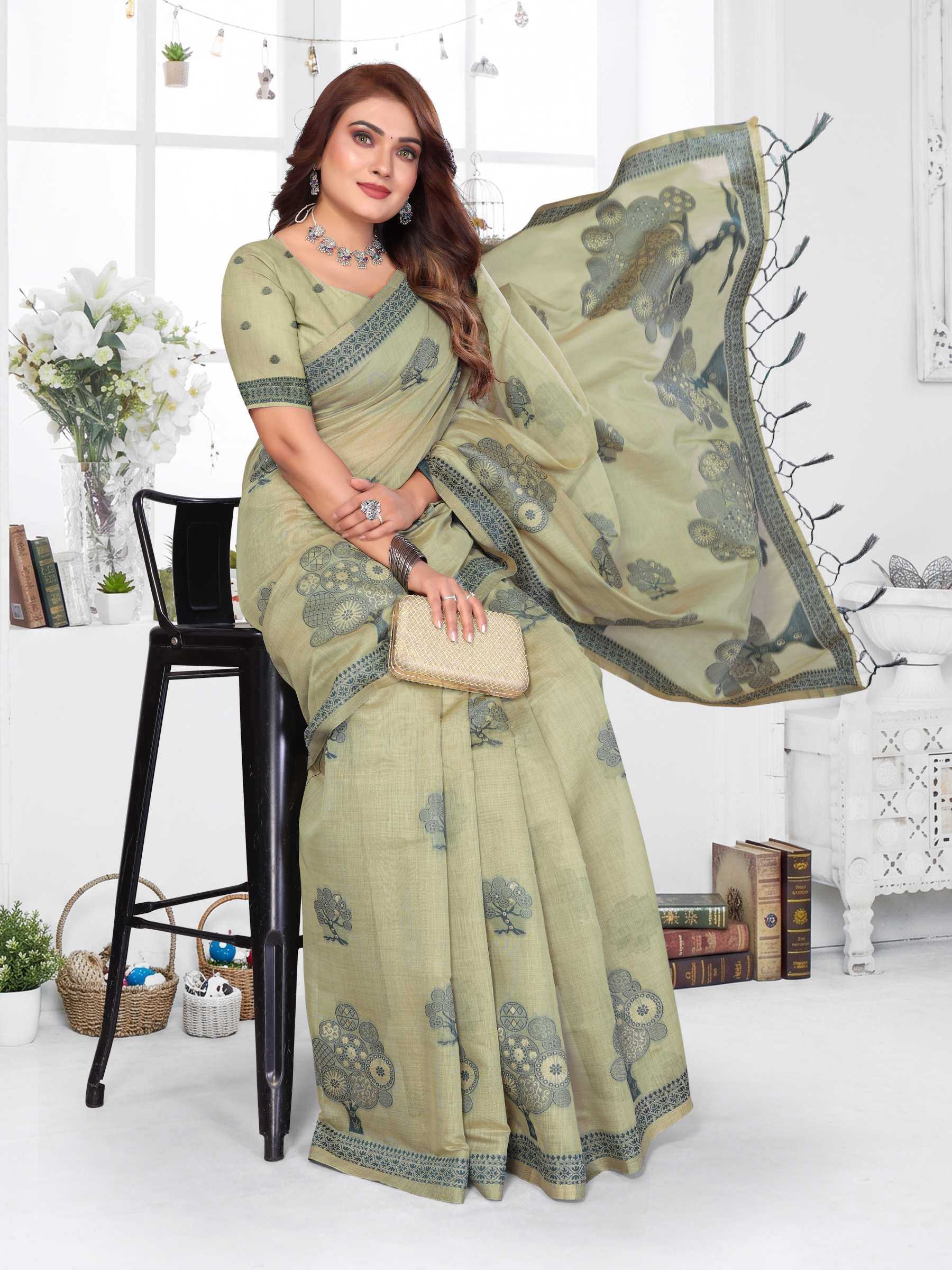 YNF Wholesale Cotton Fancy Sarees RIN144 Ashiwini | Surat Manufacturer