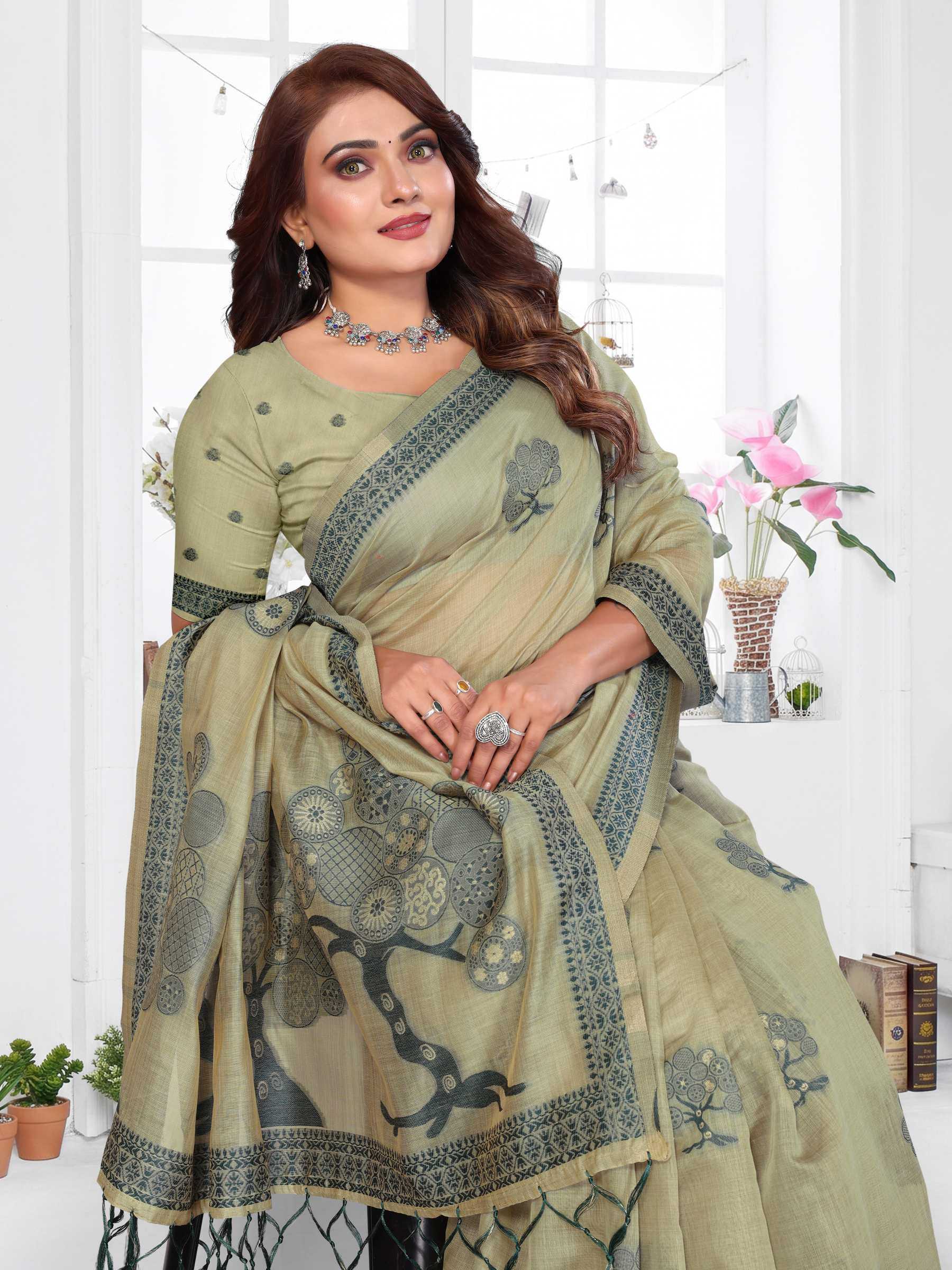 YNF Wholesale Cotton Fancy Sarees RIN144 Ashiwini | Surat Manufacturer