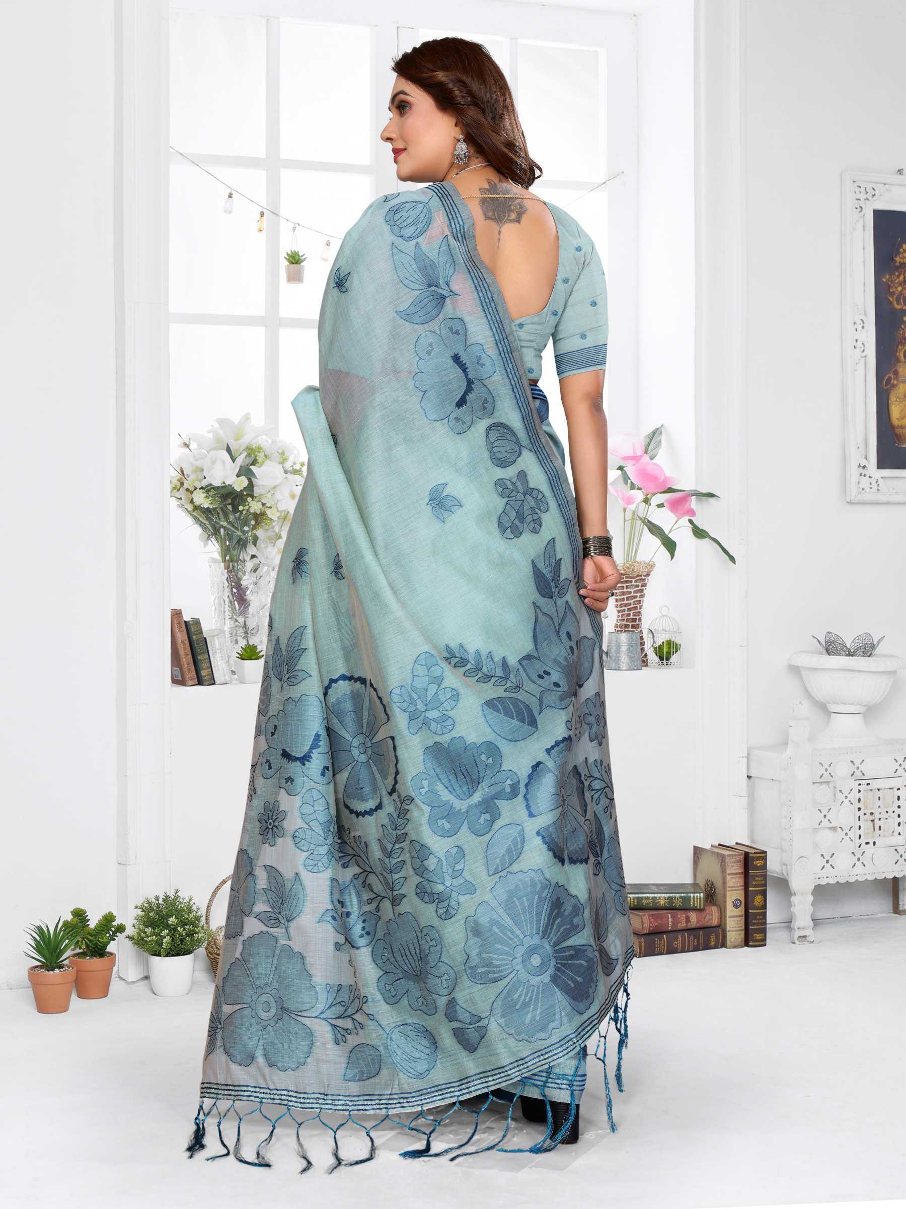 YNF Wholesale Cotton Jacquard Saree RIN144 Juhi | Surat Manufacturer