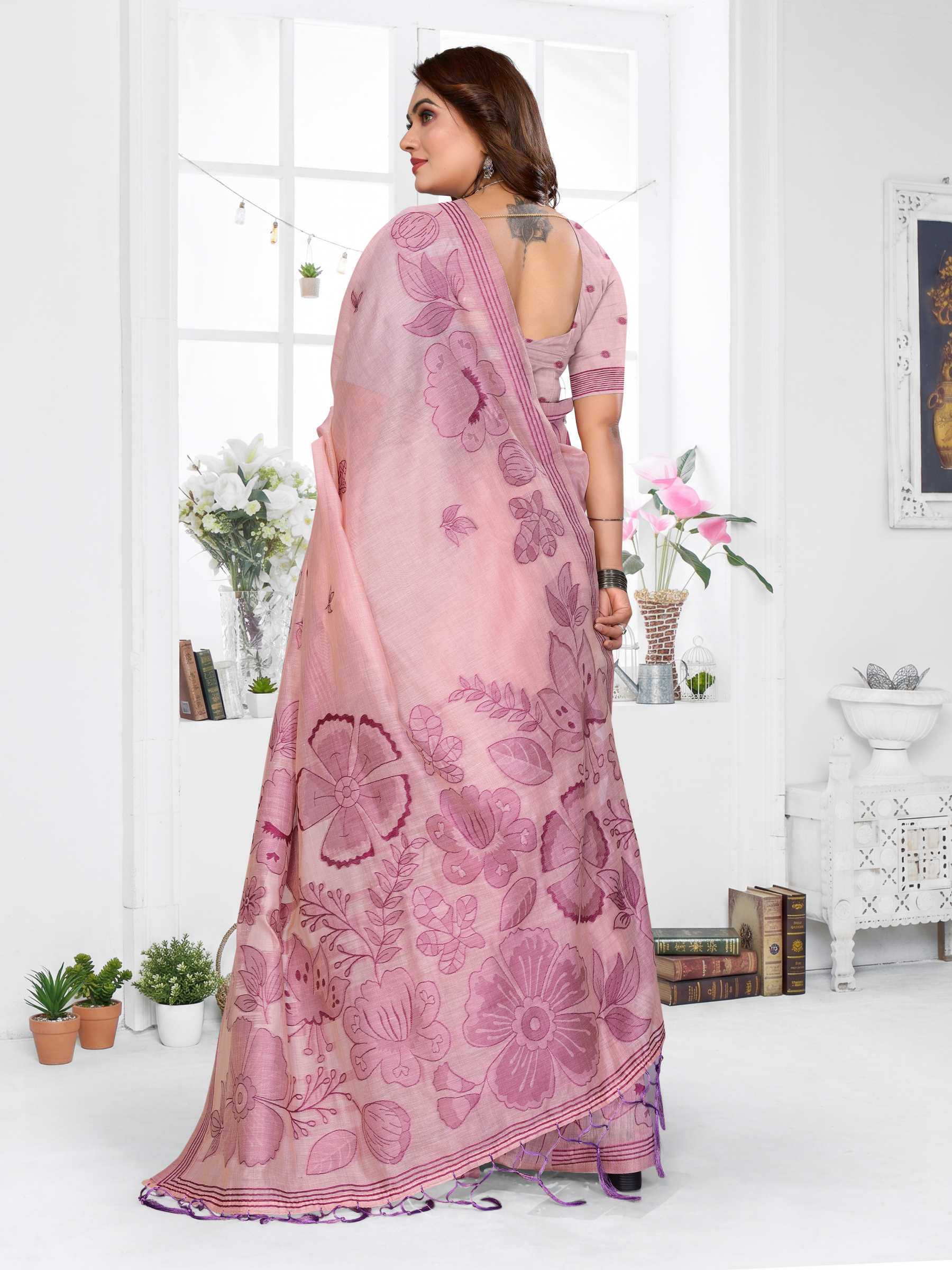 YNF Wholesale Cotton Jacquard Saree RIN144 Juhi | Surat Manufacturer