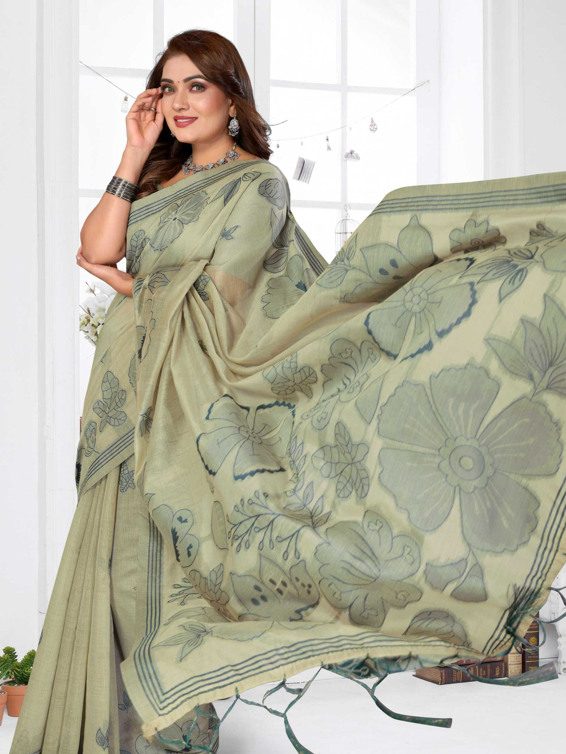 YNF Wholesale Cotton Jacquard Saree RIN144 Juhi | Surat Manufacturer