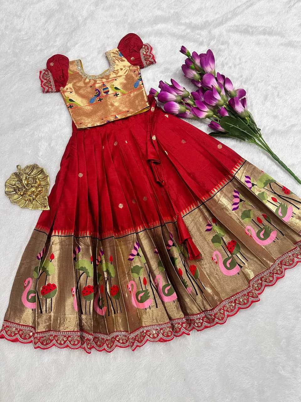 YNF Wholesale Paithani Silk Kids Ethnic Wear RIN161 FLAI | Surat Manufacturer