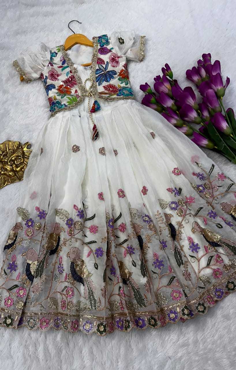YNF Wholesale Space Silk Kids Gown RIN161 FLAIR | Surat Manufacturer
