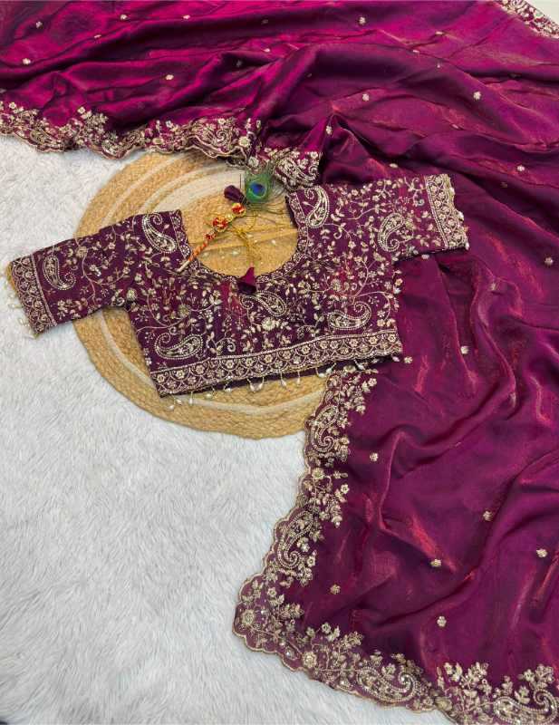 YNF Wholesale Space Silk Sequence Sarees RIN189 2012 | Surat Manufacturer