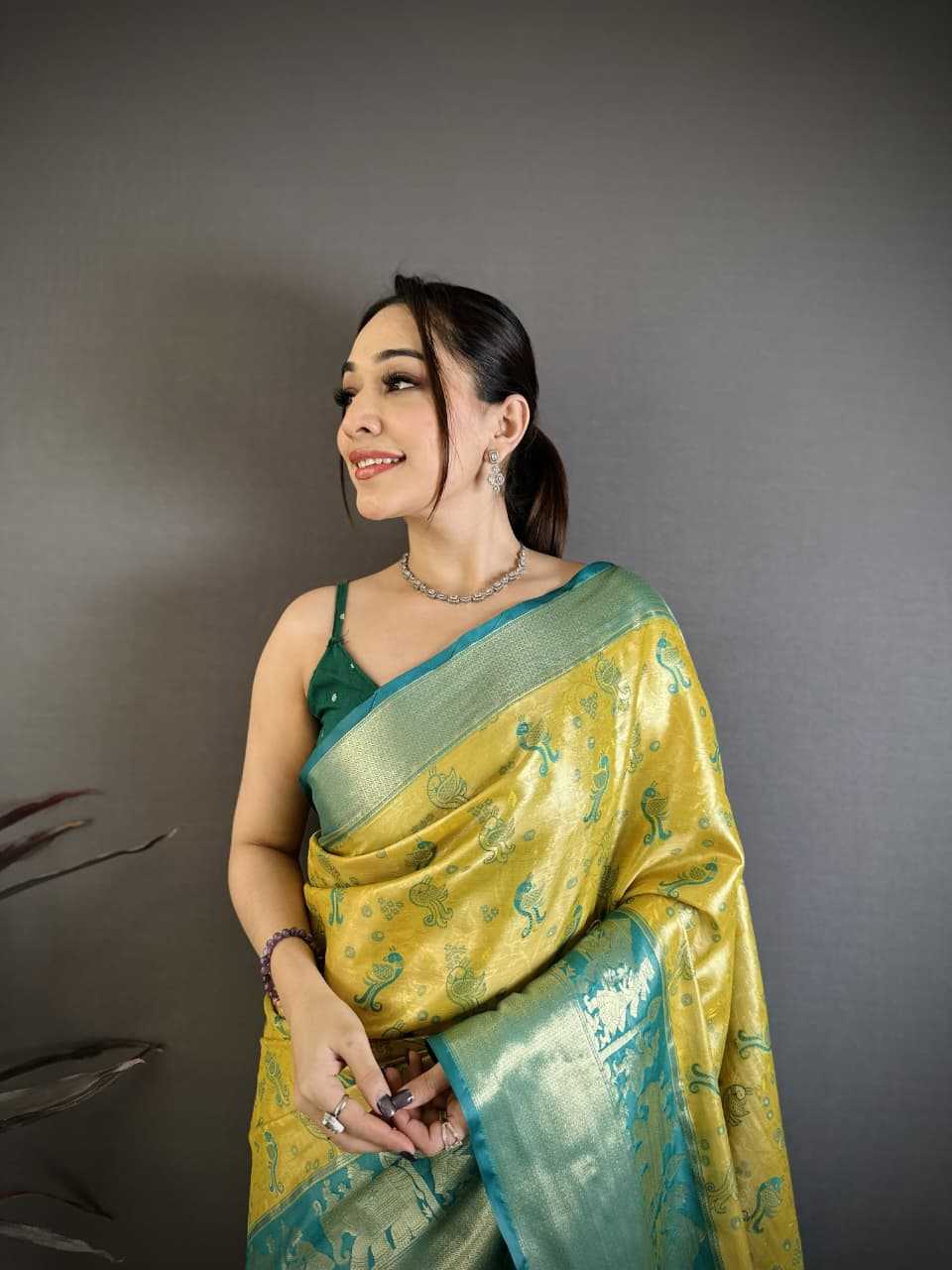 YNF Wholesale Kanjivaram Silk Zari Border Sarees RIN211 Kanjivaram | Surat Manufacturer