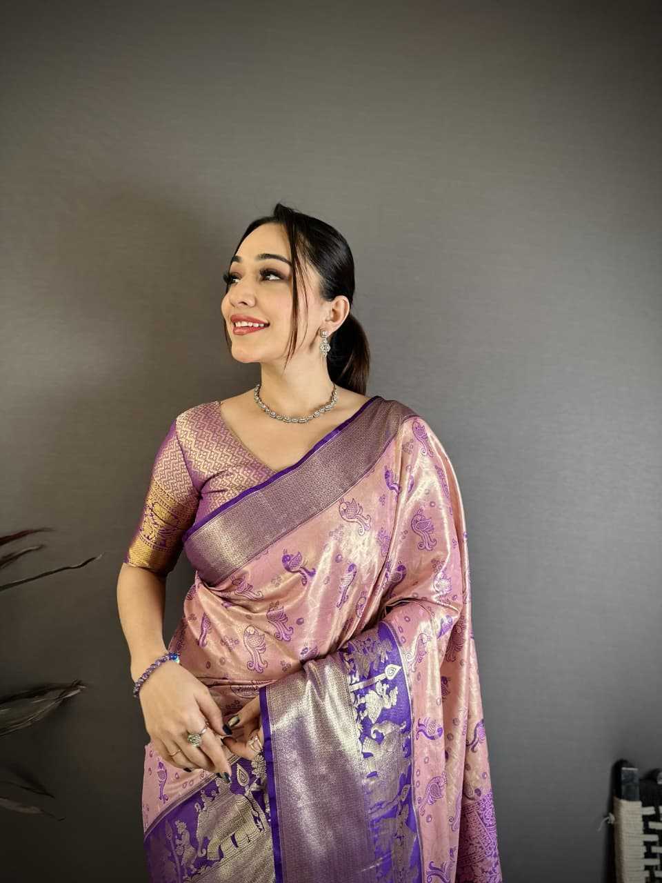 YNF Wholesale Kanjivaram Silk Zari Border Sarees RIN211 Kanjivaram | Surat Manufacturer