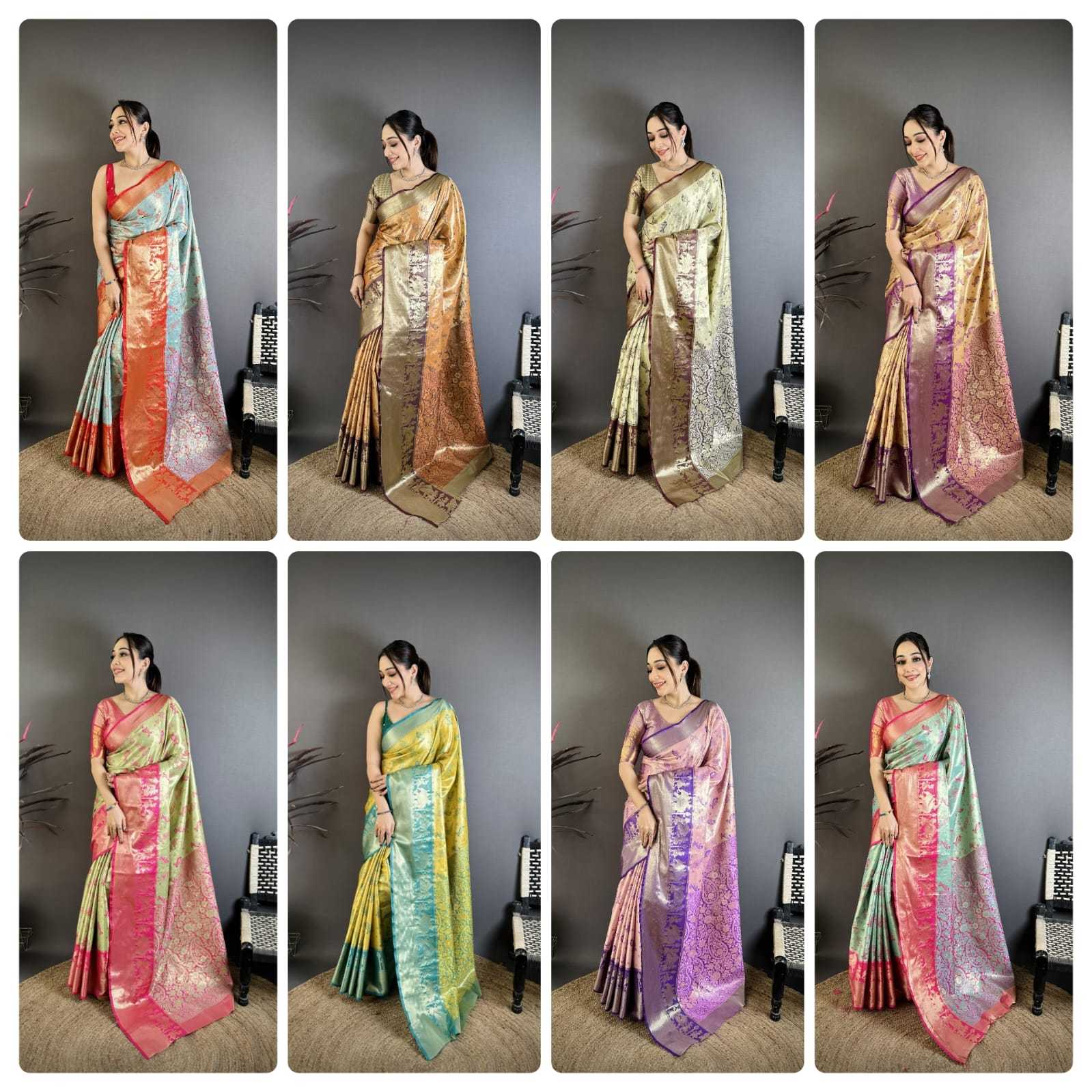 YNF Wholesale Kanjivaram Silk Zari Border Sarees RIN211 Kanjivaram | Surat Manufacturer