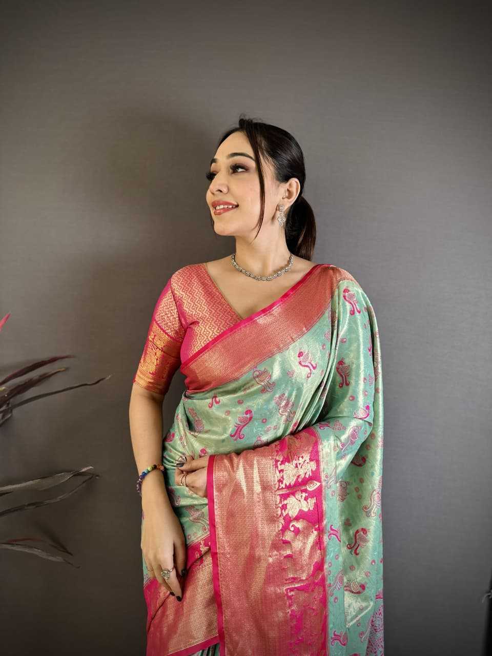 YNF Wholesale Kanjivaram Silk Zari Border Sarees RIN211 Kanjivaram | Surat Manufacturer