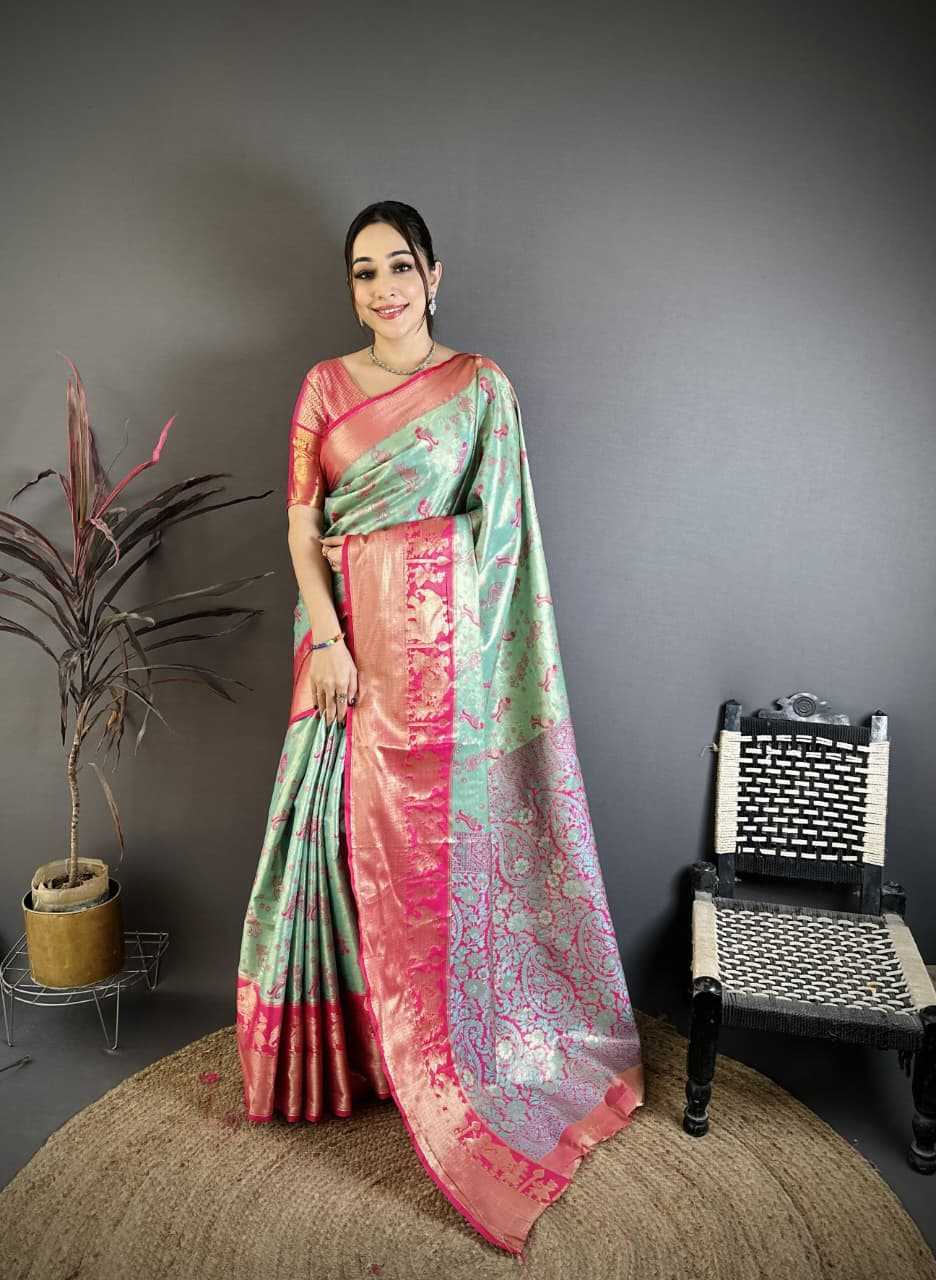 YNF Wholesale Kanjivaram Silk Zari Border Sarees RIN211 Kanjivaram | Surat Manufacturer