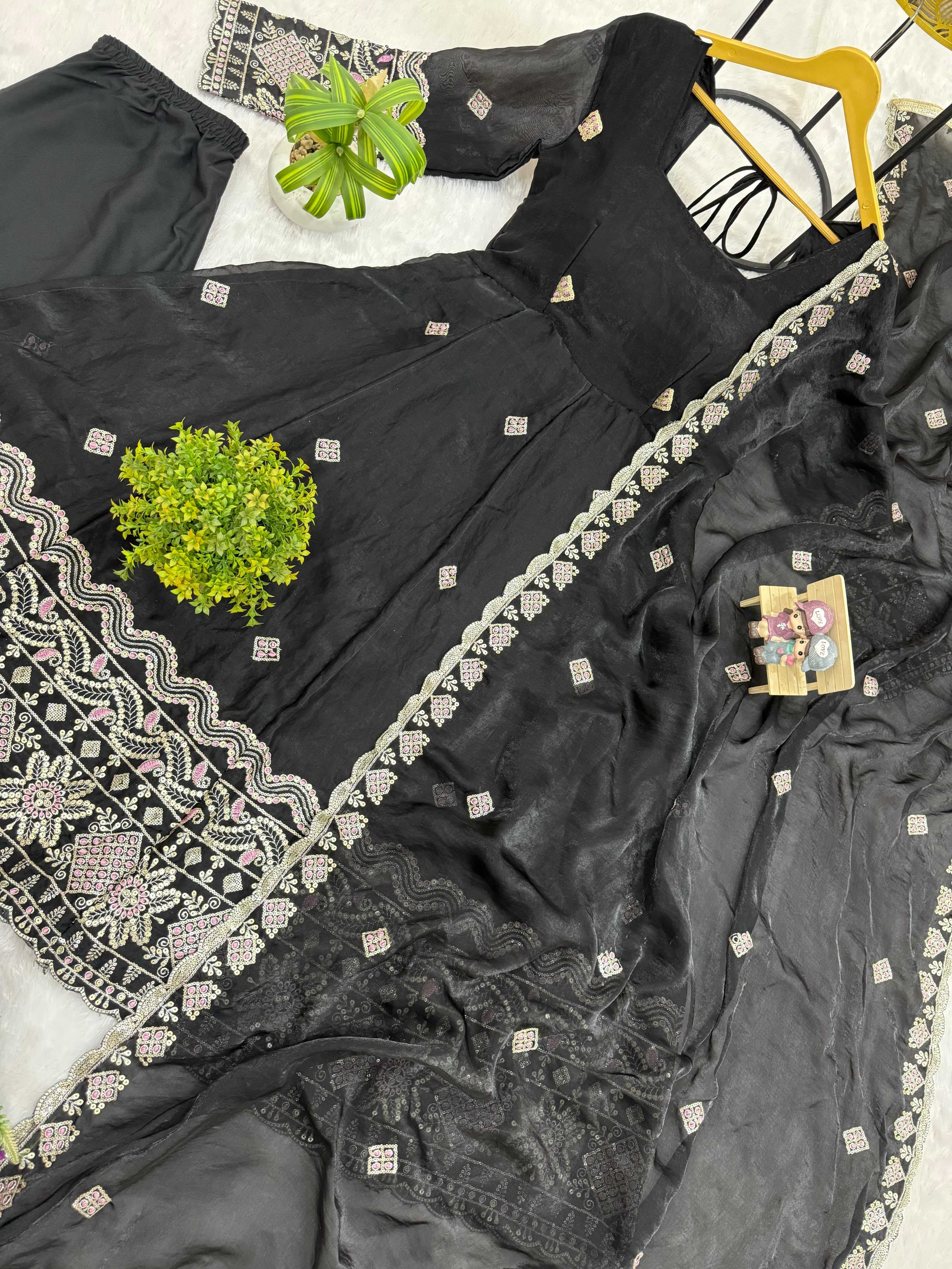 YNF Wholesale Satin Fancy Gowns RIN215 1196 | Surat Manufacturer
