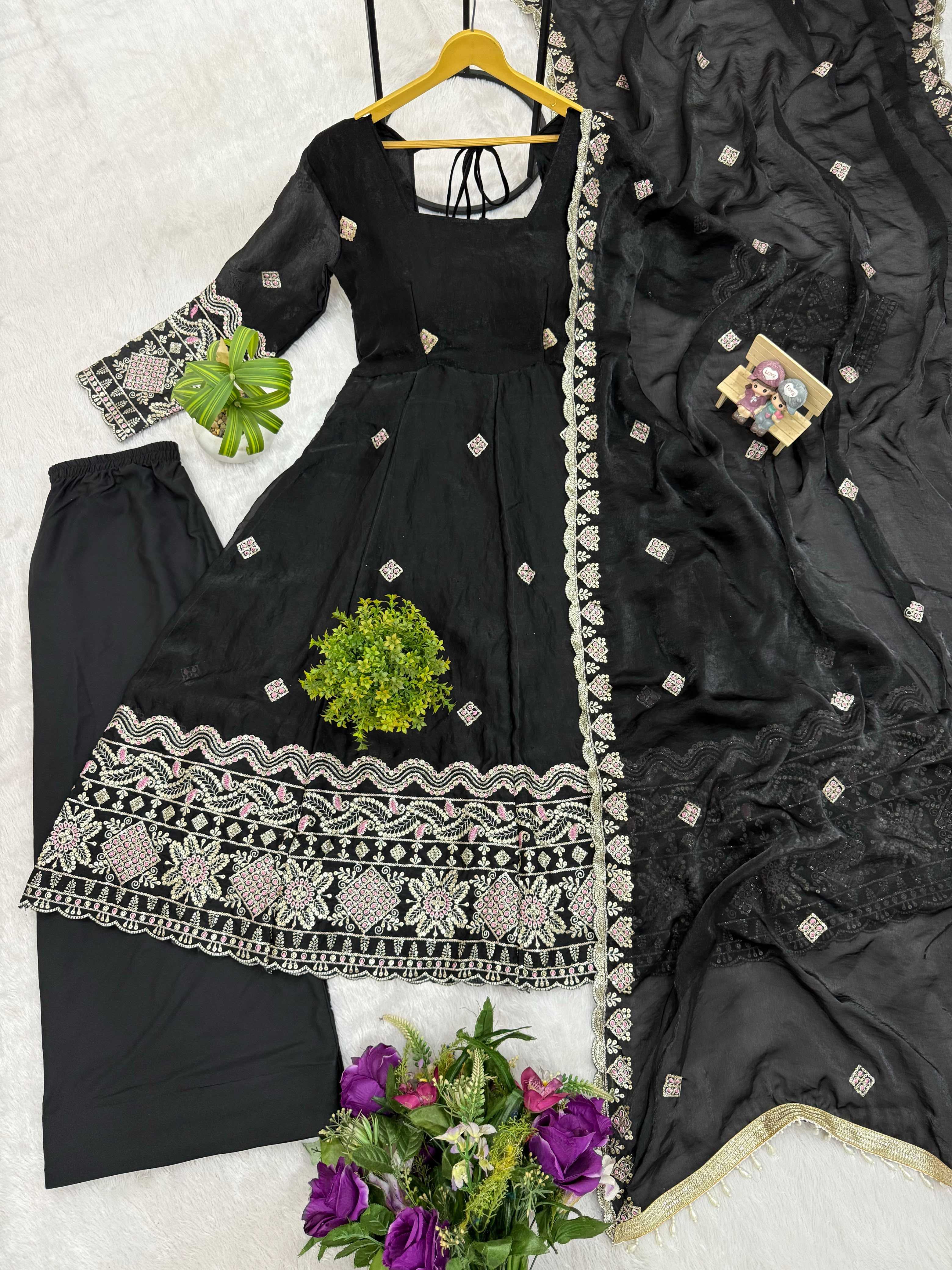 YNF Wholesale Satin Fancy Gowns RIN215 1196 | Surat Manufacturer