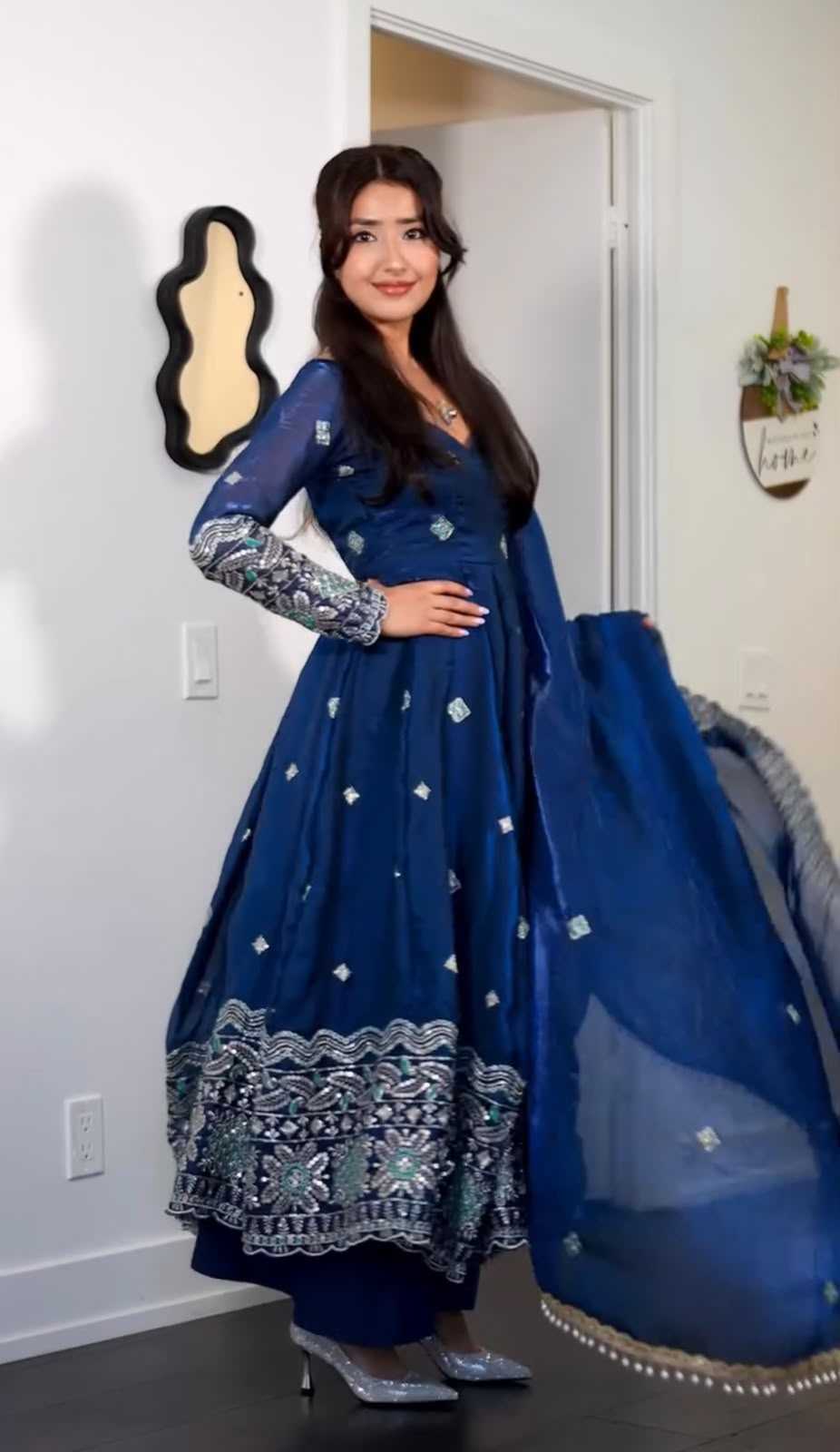 YNF Wholesale Satin Fancy Gowns RIN215 1196 | Surat Manufacturer