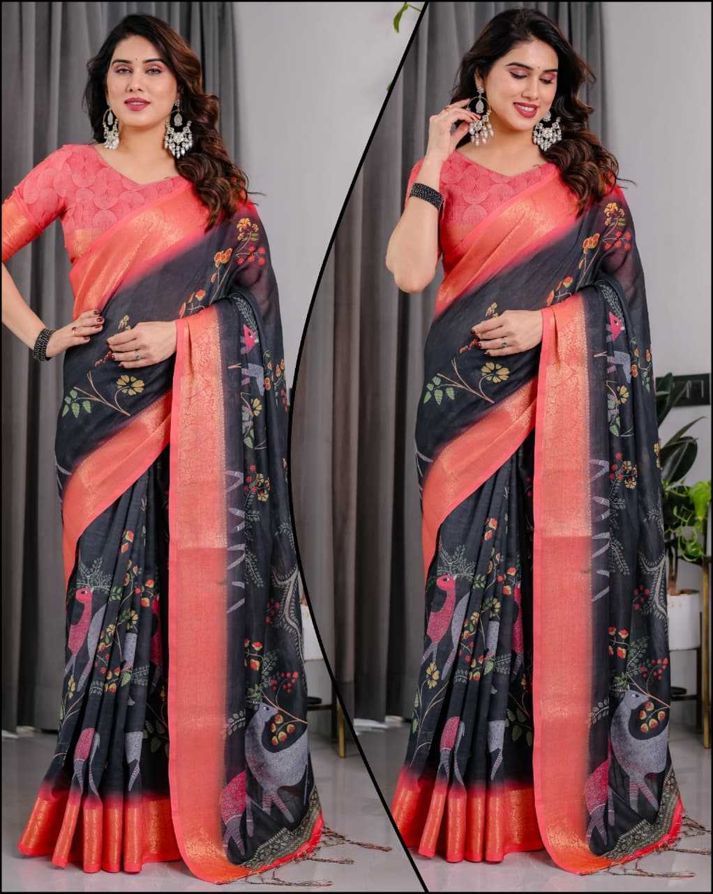 YNF Wholesale Zari Silk Printed Sarees RIN231 Digital | Surat Manufacturer
